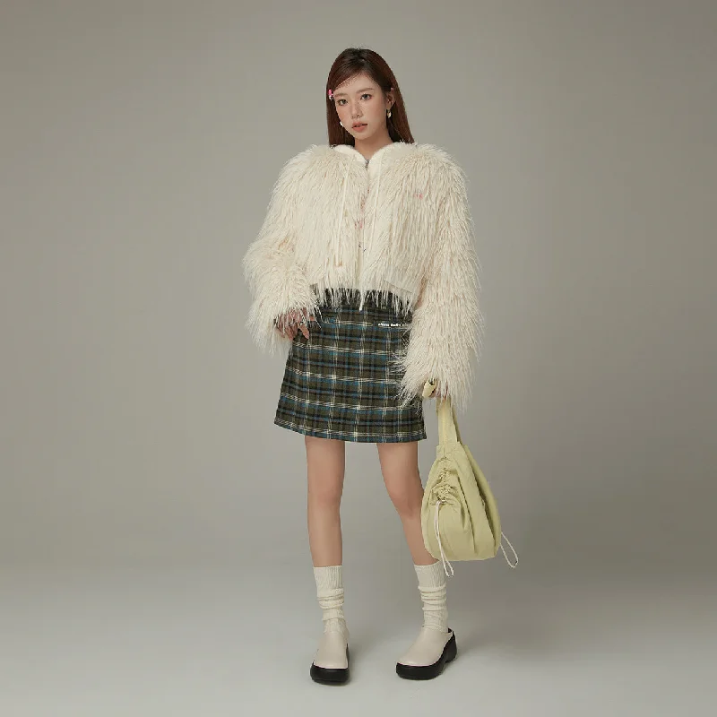 Fashionable Items Faux Fur Loose Fit Jacket