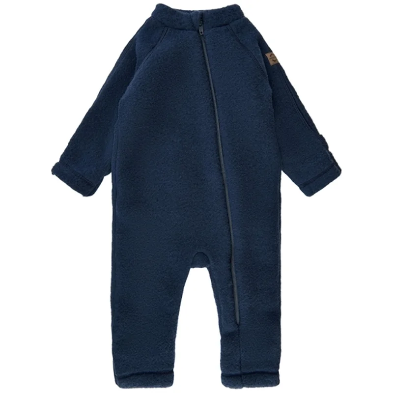 Luxury and fashionable Mikk-Line Wool Baby Suit Blue Nights