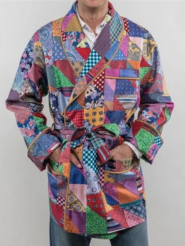 Leisure And Entertainment Silk Smoking Robe