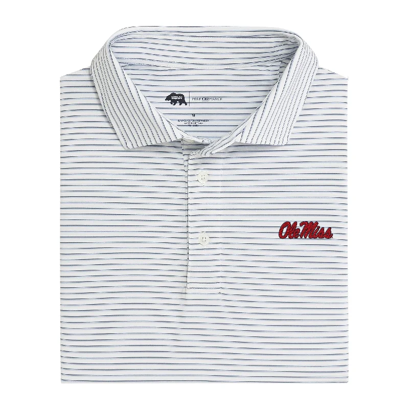 Cozy Look Ole Miss Scout Stripe Performance Polo