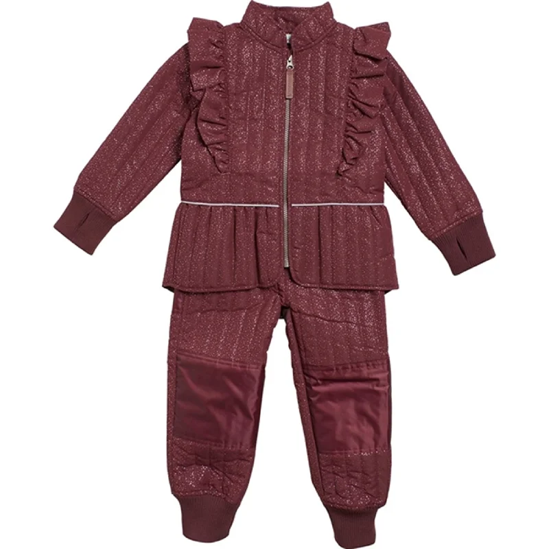 Retro Lace Fabric En Fant Thermal Set Wineyard Wine