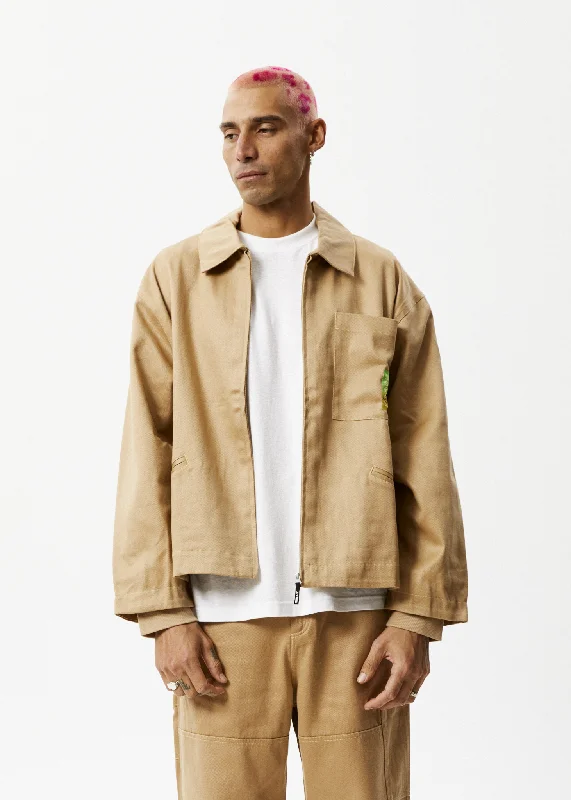 Luxe Comfort AFENDS Unisex Sleepy Hollow - Unisex Twill Carpenter Jacket - Tan