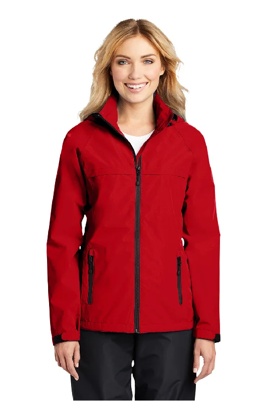 Fresh And Simple Port Authority Womens Torrent Waterproof Full Zip Hooded Jacket - Deep Red