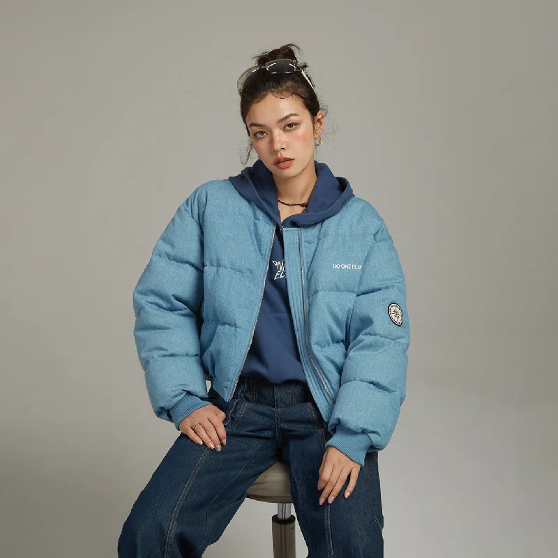 Effortless Wear Duck Down Denim Padded Jacket