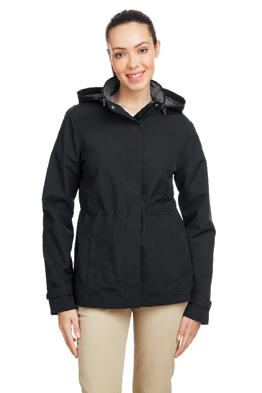 Simple research Nautica Womens Voyage Water Resistant Full Zip Hooded Jacket - Black