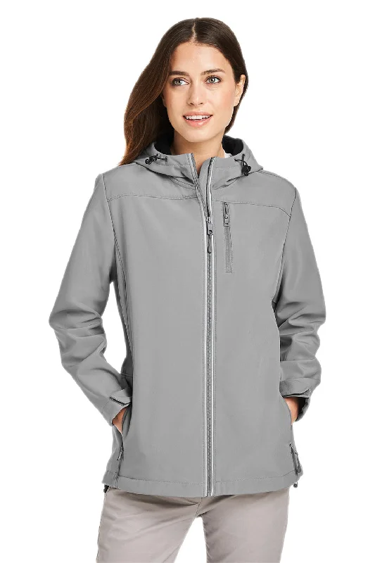 Sports Zipper Style Nautica Womens Wavestorm Wind & Water Resistant Full Zip Hooded Jacket - Graphite Grey