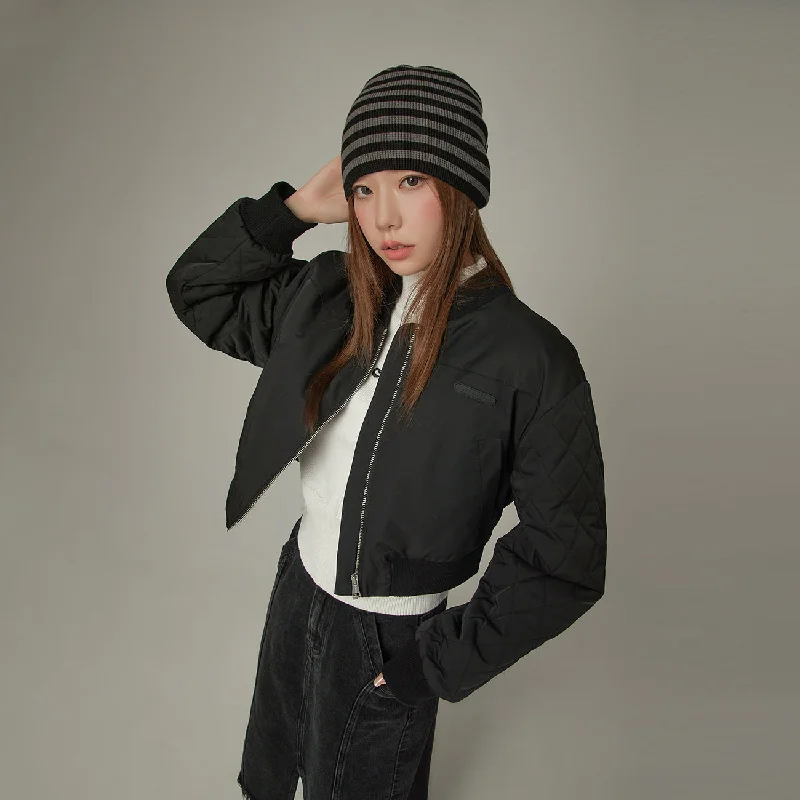 Avant-garde trend Loose Fit Varsity Qualited Sleeve Jacket