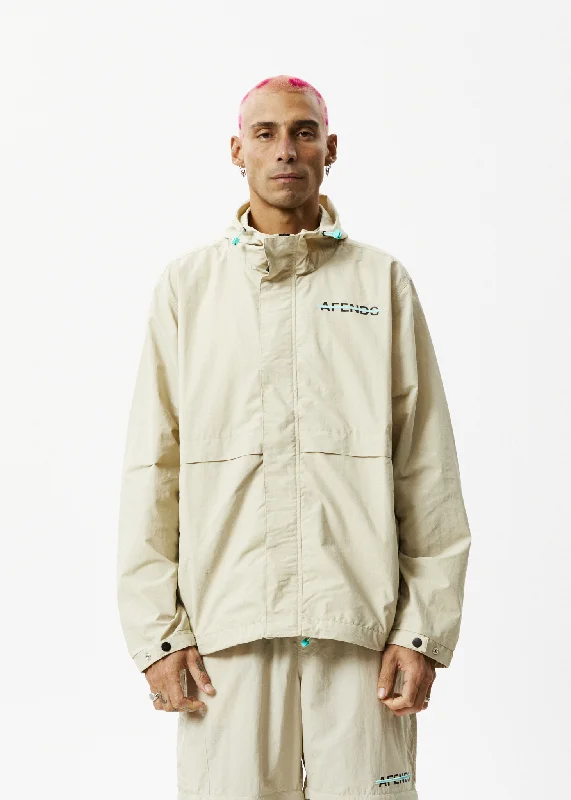 Urban Sense AFENDS Mens Antimatter - Spray Jacket - Cement
