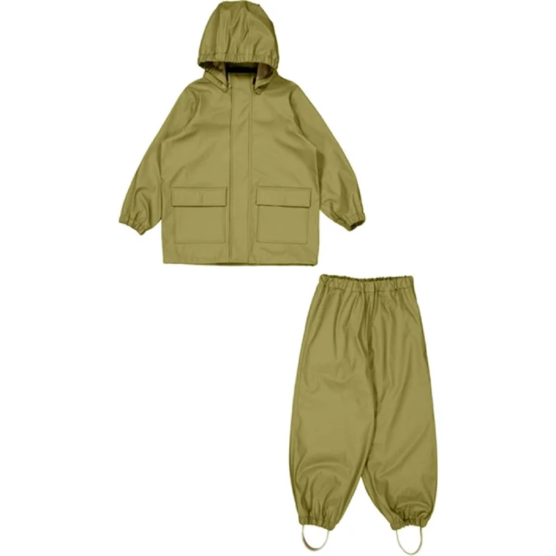French Retro Wheat Rainwear Set Ola Heather Green