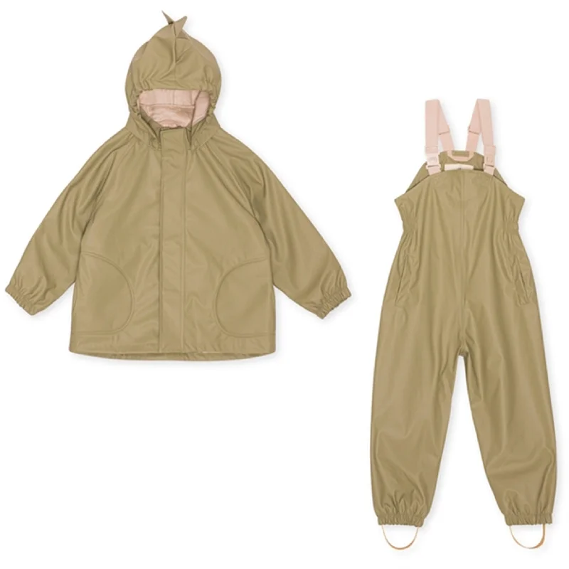 Printed Patterns Konges Sløjd Rainy Dino Rain Set Overland Trek