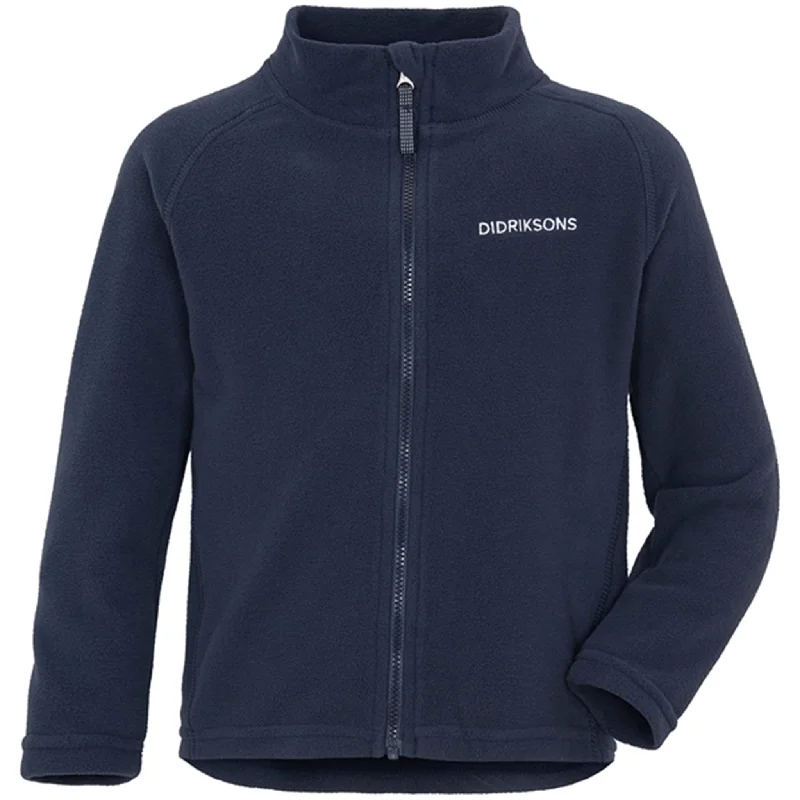Elegant And Elegant Didriksons Monte Kids Navy Full Zip Fleece Jacket