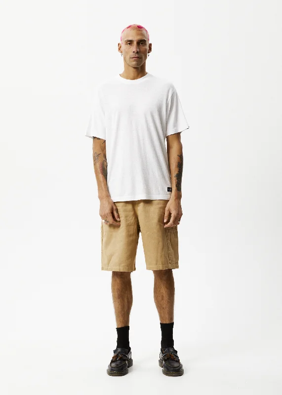 Innovative Design AFENDS Mens Sleepy Hollow - Twill Carpenter Shorts - Tan