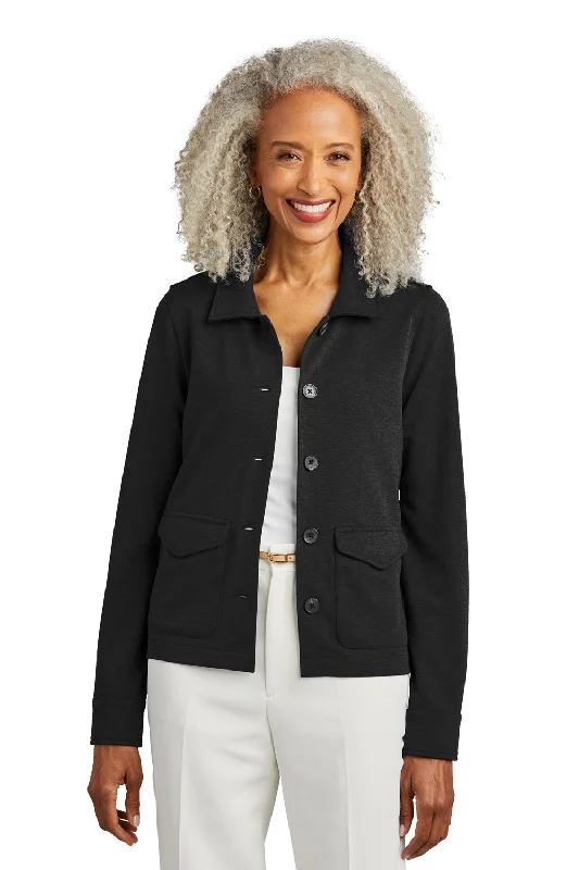 Soft And Comfortable Brooks Brothers Womens Button Down Jacket - Heather Black
