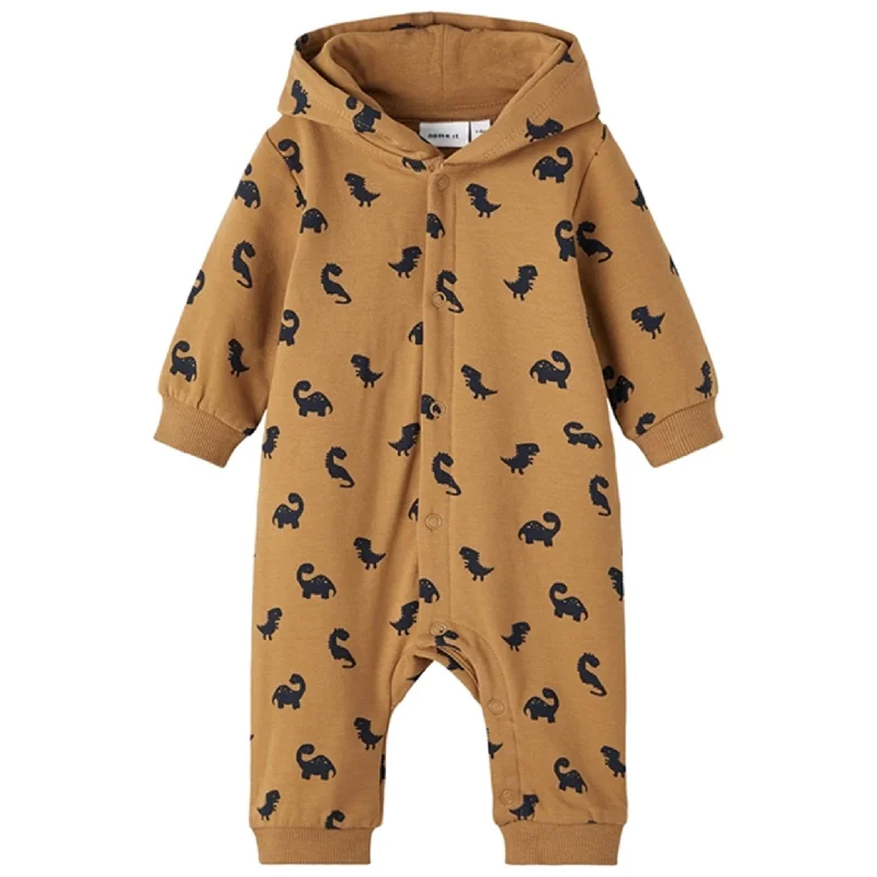 Classic And Versatile Name it Toasted Coconut Tas Dinosaur Sweat Jumpsuit
