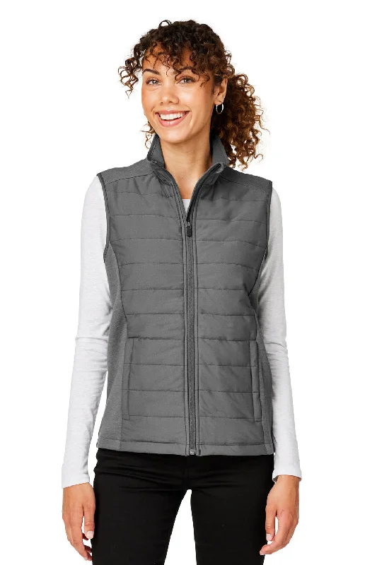 Customized Version Devon & Jones Womens New Classics Charleston Hybrid Full Zip Vest - Graphite Grey Melange