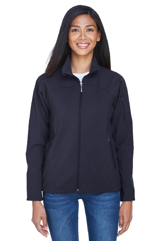 Fashion Must-have North End Womens Performance Water Resistant Full Zip Jacket - Midnight Navy Blue