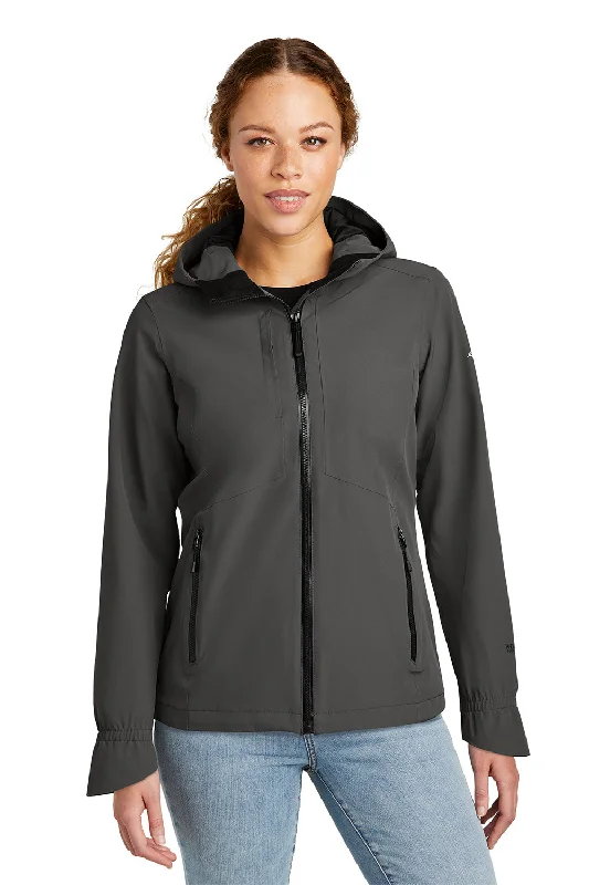 Round neck design Eddie Bauer Womens WeatherEdge Plus Waterproof Full Zip Hooded Jacket - Iron Gate Grey