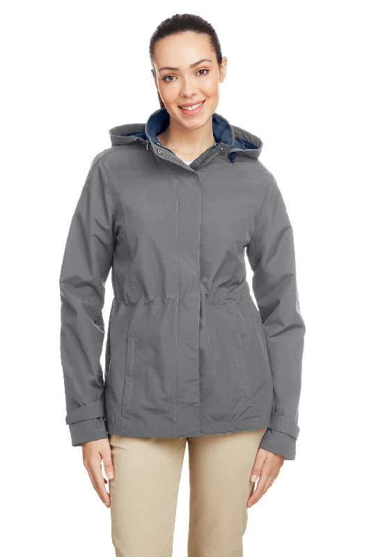 Amazing design Nautica Womens Voyage Water Resistant Full Zip Hooded Jacket - Graphite Grey