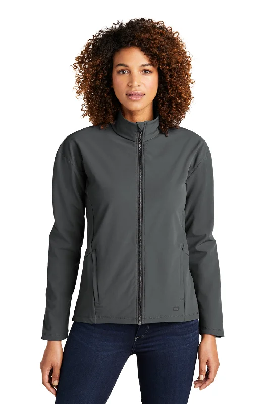 High-end Fashion Ogio Womens Commuter Water Resistant Full Zip Soft Shell Jacket - Diesel Grey