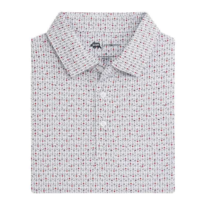 Luxury And Elegant Tailgate Games Printed Performance Polo - Red