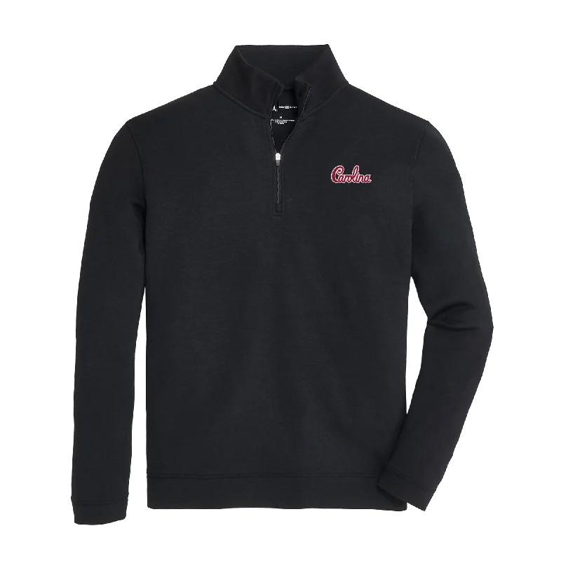 Effortless Style South Carolina Script Yeager Performance Quarter Zip - Black