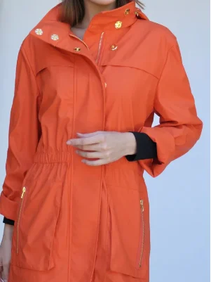 Relaxed Chic Anna Jacket- Hermes Orange