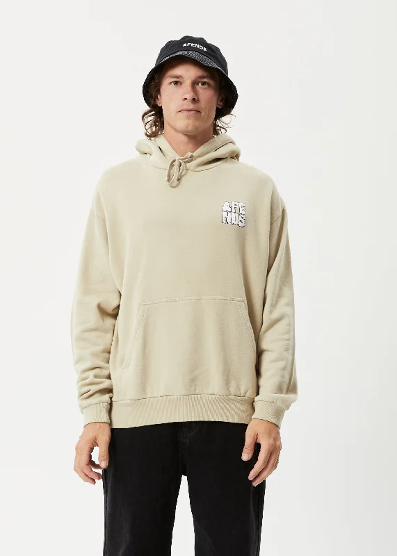High-end Fabrics AFENDS Mens Choose Life - Hoodie - Cement