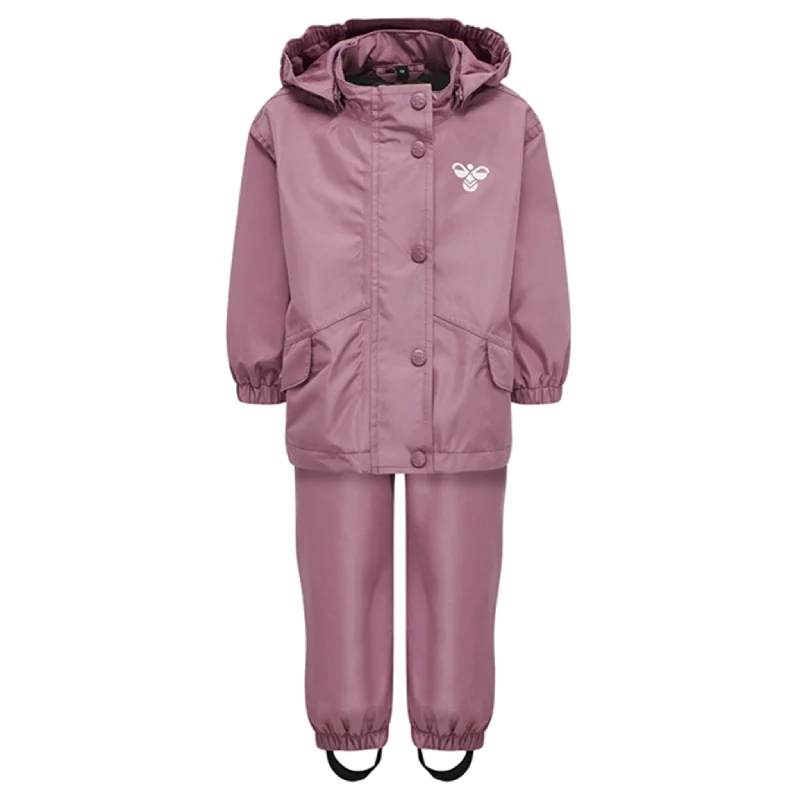 Short Design Hummel Dusky Orchid Reva Rainsuit Mini