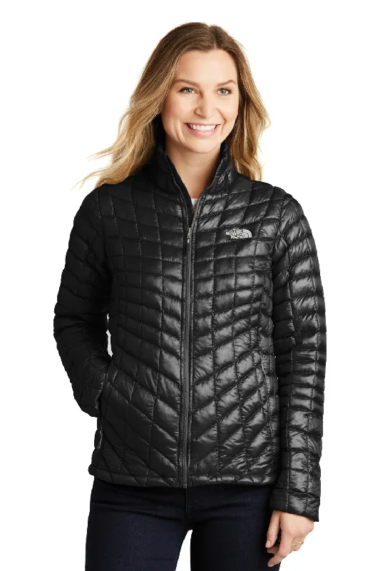 Retro Fashion The North Face Womens ThermoBall Trekker Water Resistant Full Zip Jacket - Matte Black