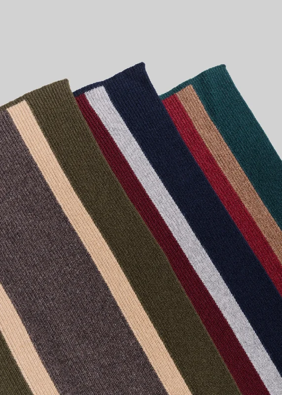 Trendy And Casual Tricolor Wool Scarf