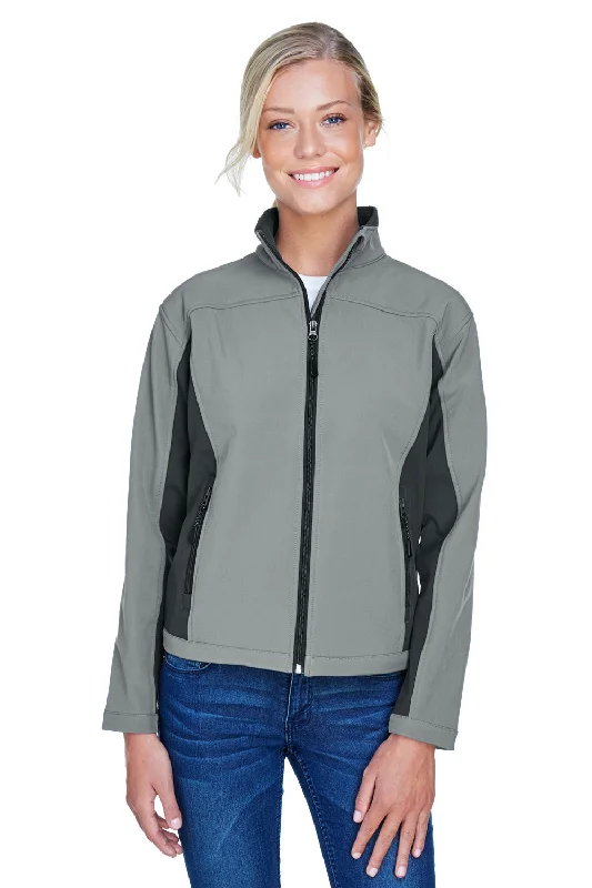 Relaxed Wear Devon & Jones Womens Wind & Water Resistant Full Zip Jacket - Charcoal Grey/Dark Grey - Closeout