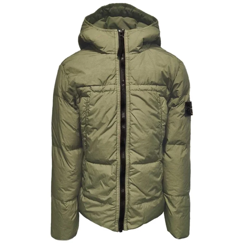 Boutique style Stone Island Junior Down Jacket Olive Green