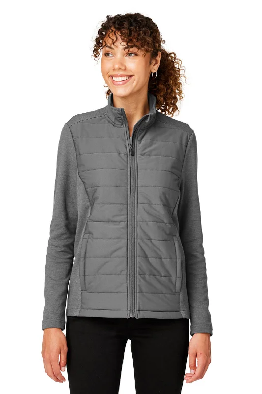 Design And Tailoring Devon & Jones Womens New Classics Charleston Hybrid Full Zip Jacket - Graphite Grey Melange