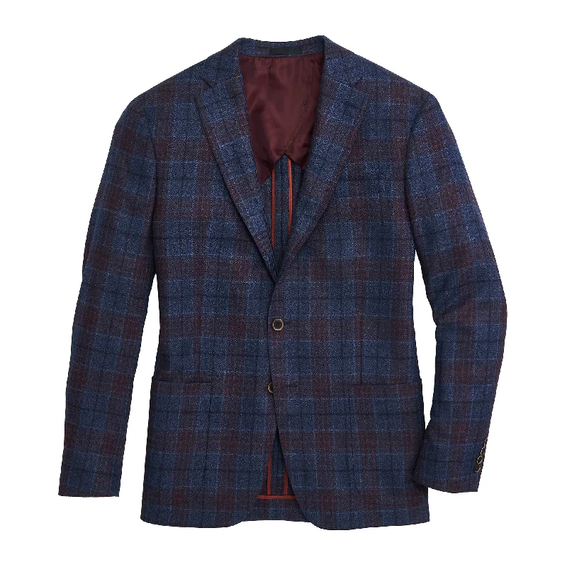 Floral Prints Loro Piana Horizon Plaid Sport Coat - Blue Horizon