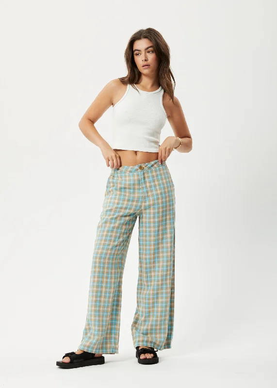Street Fashion AFENDS Womens Millie Sienna - Wide Leg Pants - Tan Check