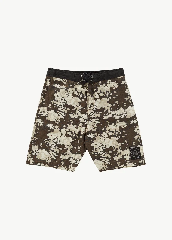 Fashionable And Versatile AFENDS Mens Jungle - Fixed Waist Boardshorts - Earth Camo