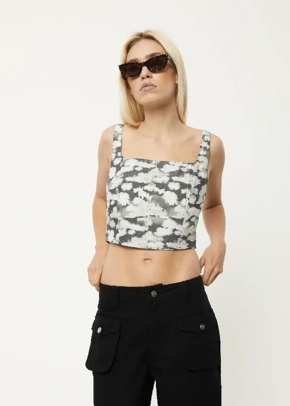 Cozy Fit Wear AFENDS Womens Linger - Corset Top - Black Floral