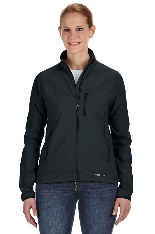 Romantic Data Marmot Womens Tempo Water Resistant Full Zip Jacket - Black - Closeout
