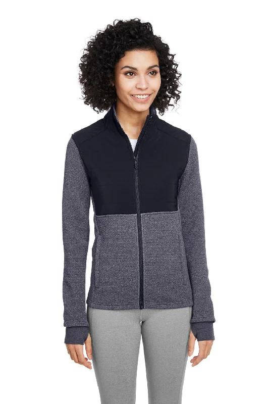Soft Clothing Spyder Womens Pursuit Full Zip Jacket - Heather Frontier Blue/Black