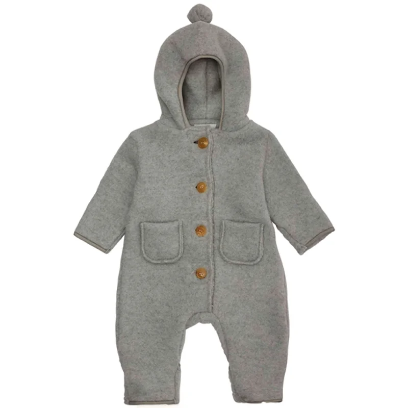 Comfortable Jackets lalaby Grey Melange Teddy Jumpsuit