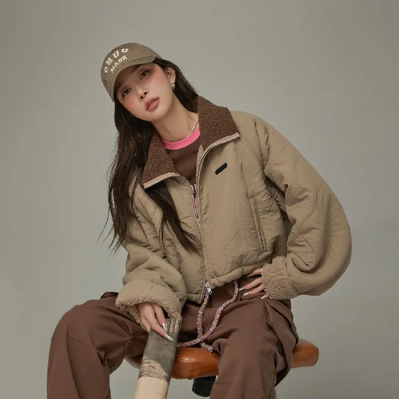 Fresh Wear High Neck Quilted Jacket
