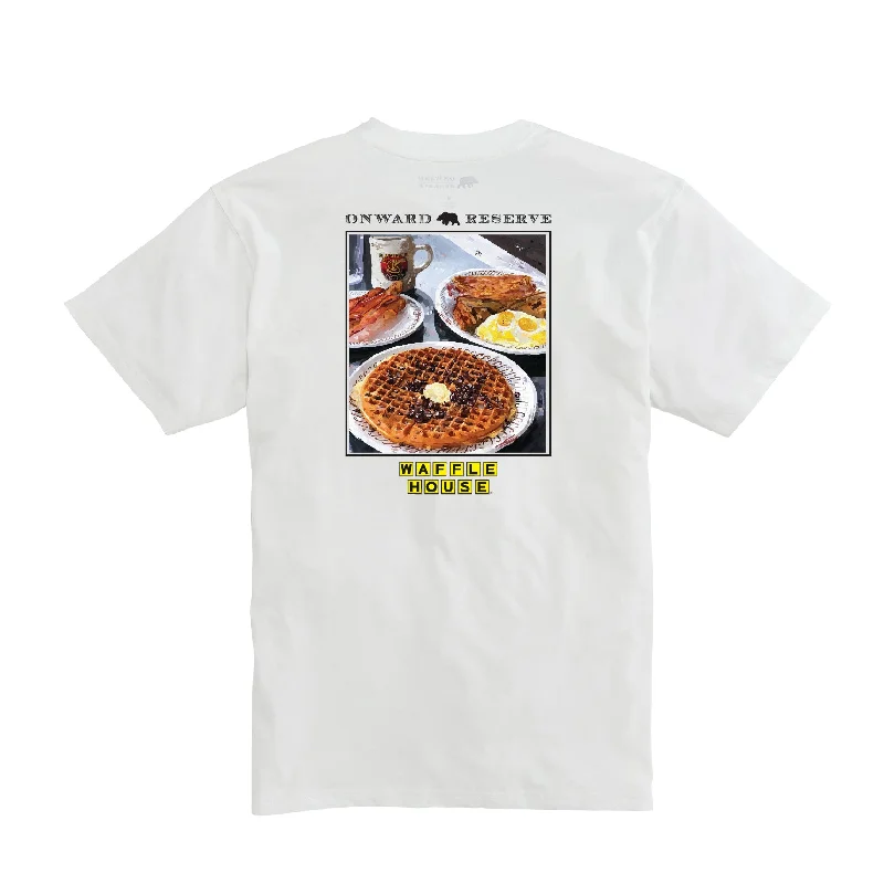 Comfortable And Casual Waffle House All Star Special Tee - White