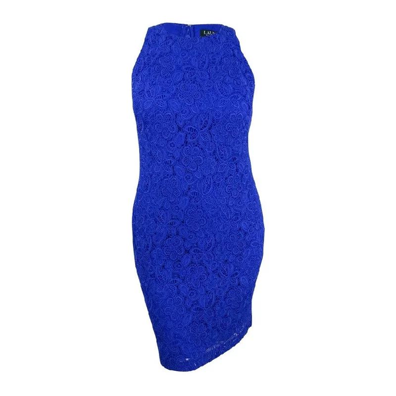 Minimal Style Lauren Ralph Lauren Women's Floral Lace Raceback Sheath Dress