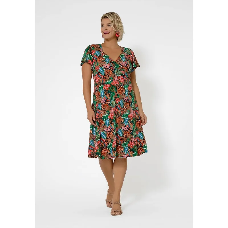 Affordable selection Leota Women's Sweetheart Flutter Sleeve Dress Multi