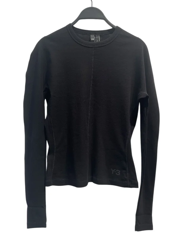 Y-3/LS T-Shirt/L/Cotton/BLK/Fitted Long Sleeve