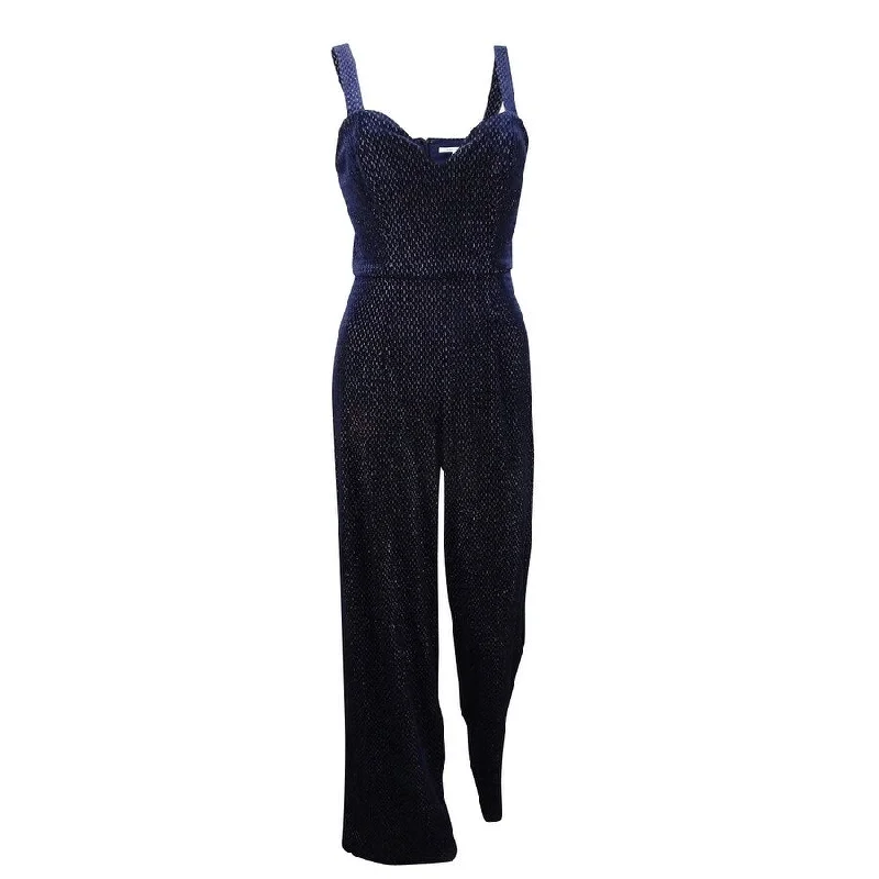 Comfort Fit Avec Les Filles Women's Velvet Textured Jumpsuit