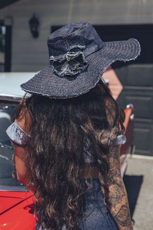 Design Trend Soulful Hippie Sun Hat - Navy Denim