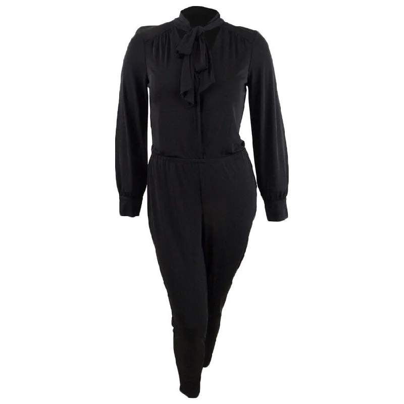 Breathable Design Lauren Ralph Lauren Women's Tie-Collar Jumpsuit