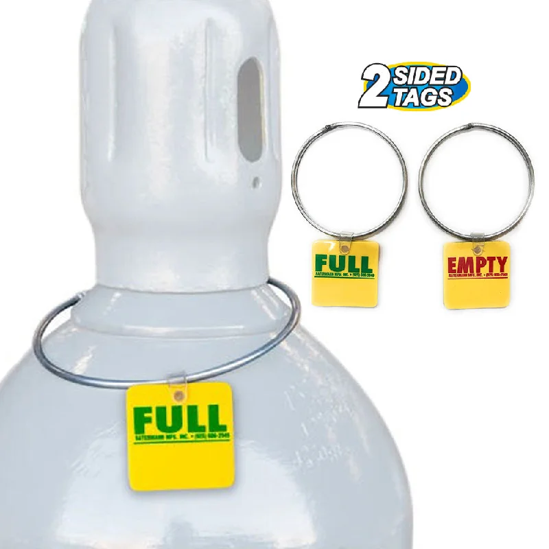 Sports litigation style CYLINDER TANK TAGS - FULL / EMPTY
