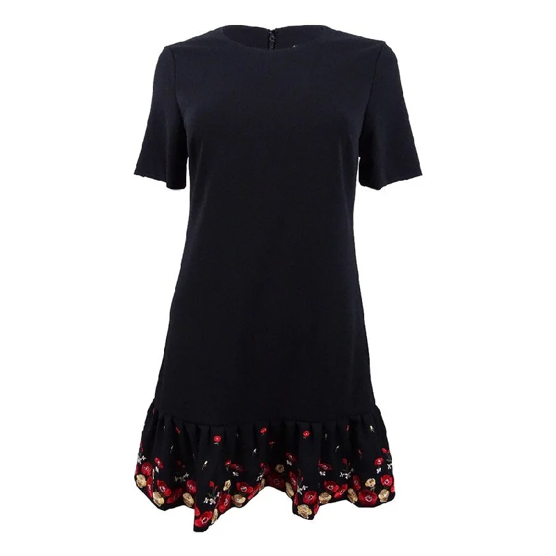 Fresh And Simple Calvin Klein Women's Embroidered Flounce Dress